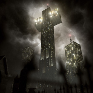Behind The Lie Cemetery Skyline